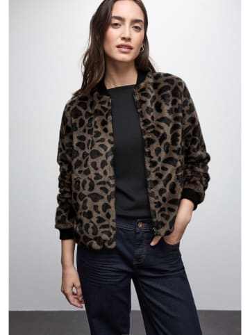 Street One Kurtka pluszowa w kolorze brązowym