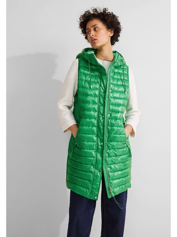 Street One Doorgestikte bodywarmer groen