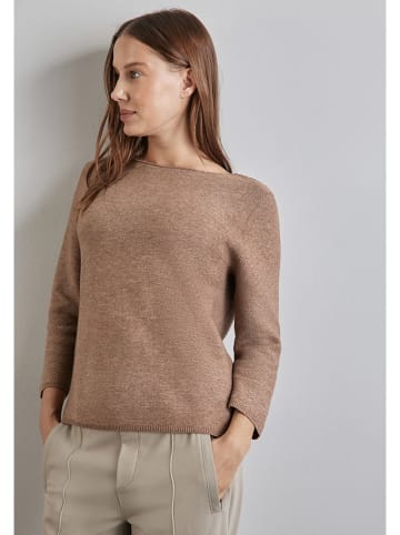 Street One Sweter w kolorze jasnobrązowym