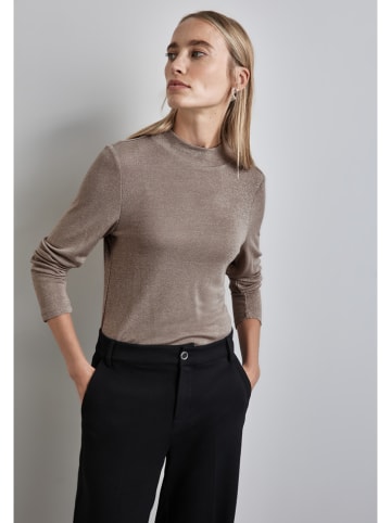 Street One Sweter w kolorze jasnobrązowym