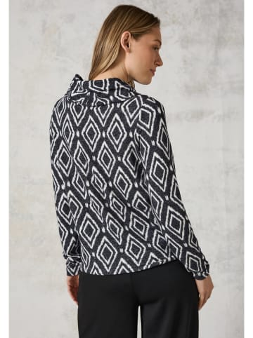 Cecil Sweter w kolorze antracytowo-białym