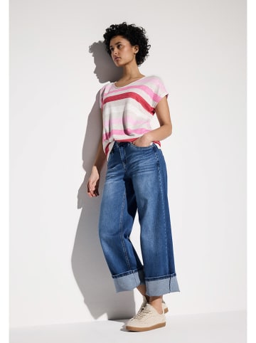 Street One Shirt wit/rood/roze