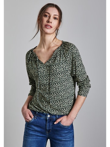 Street One Bluse in Beige/ Schwarz