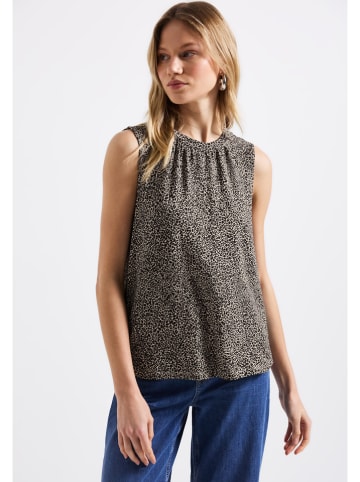 Street One Blusentop in Creme/ Schwarz