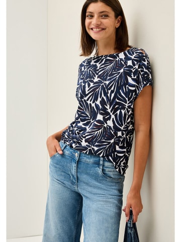 Cecil Shirt in Dunkelblau/ Weiß