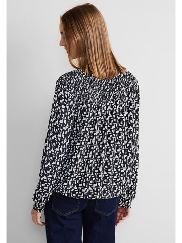 Street One Bluzka w kolorze granatowo-kremowym