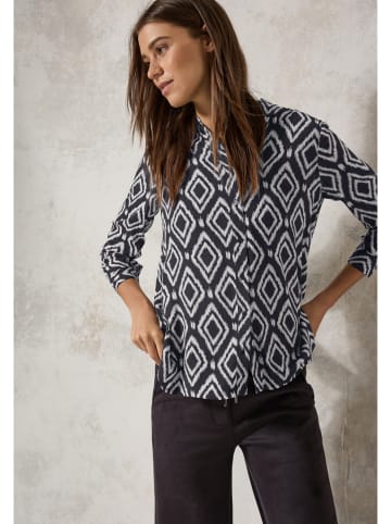 Cecil Bluse in Anthrazit/ Weiß