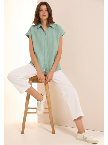Cecil Leinen-Bluse in Hellgrün
