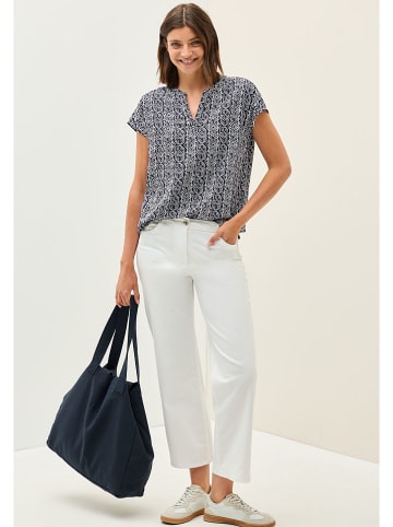 Cecil Bluse in Dunkelblau/ Weiß