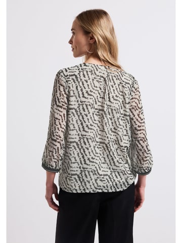 Street One Bluse in Beige/ Schwarz
