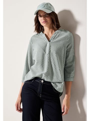 Cecil Bluse in Grün/ Weiß