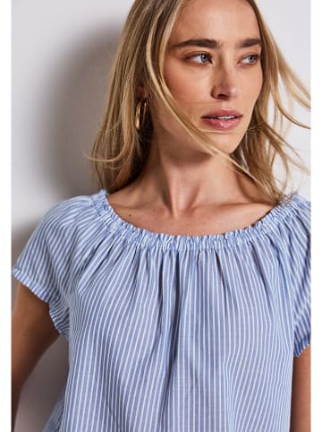 Street One Bluse in Blau/ Weiß