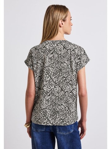 Street One Bluse in Weiß/ Schwarz