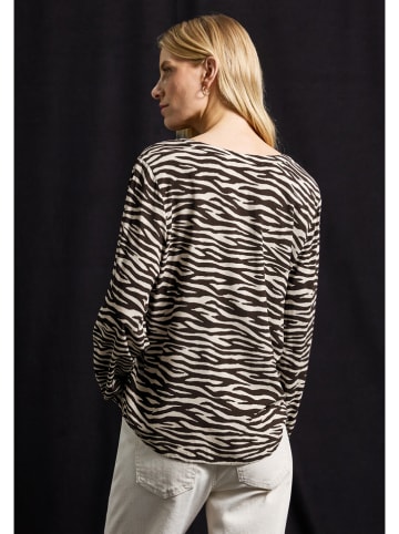Cecil Bluse in Braun/ Weiß