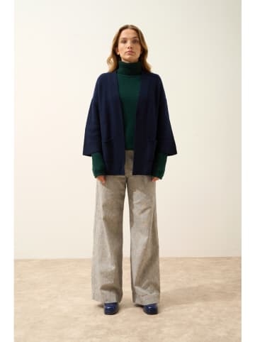 Just Cashmere Kaszmirowy kardigan "Aboyne" w kolorze granatowym