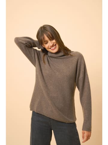 Just Cashmere Kasjmieren coltrui "Blantyre" lichtbruin