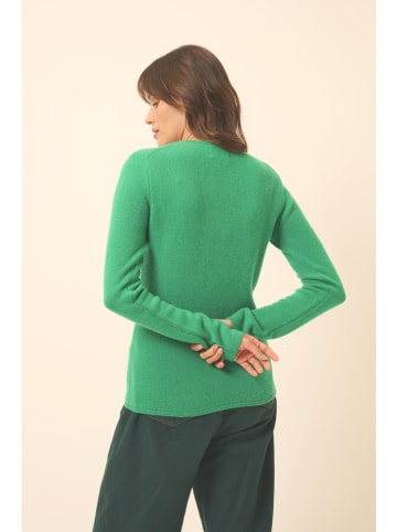 Just Cashmere Kaszmirowy sweter "Abby" w kolorze zielonym