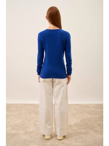 Just Cashmere Kaszmirowy sweter "Abby" w kolorze niebieskim