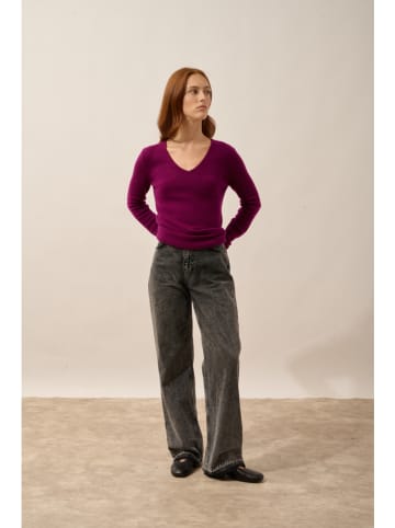 Just Cashmere Kaszmirowy sweter "Abby" w kolorze bordowym