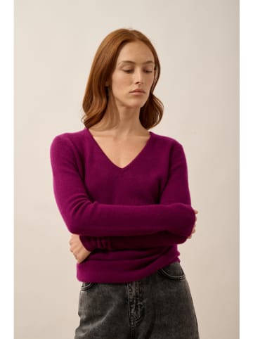 Just Cashmere Kaszmirowy sweter "Abby" w kolorze bordowym