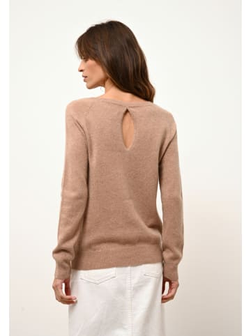 Just Cashmere Kasjmieren trui "Abigail" beige