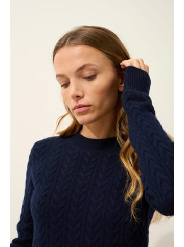 Just Cashmere Kaszmirowy sweter "Alice" w kolorze granatowym