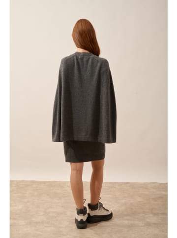 Just Cashmere Kaschmir-Poncho "Alloa" in Grau
