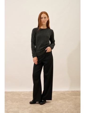 Just Cashmere Kaszmirowy sweter "Amala" w kolorze antracytowym