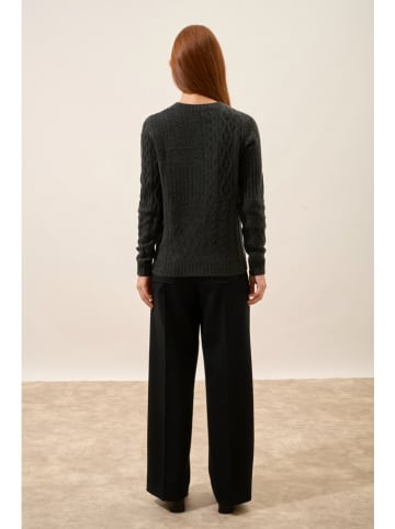 Just Cashmere Kaszmirowy sweter "Amala" w kolorze antracytowym