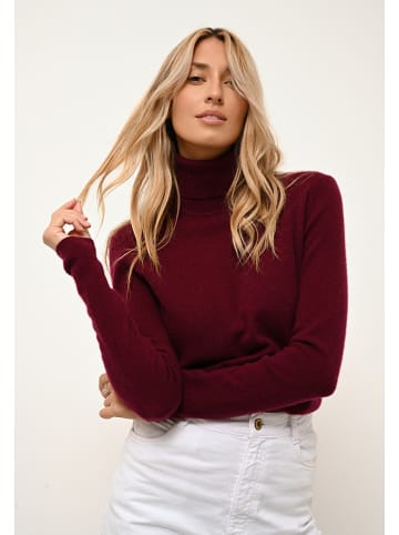 Just Cashmere Kaschmir-Rollkragenpullover "Ava" in Bordeaux
