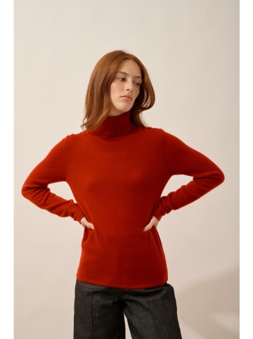 Just Cashmere Kaszmirowy sweter "Ava" w kolorze czerwonym