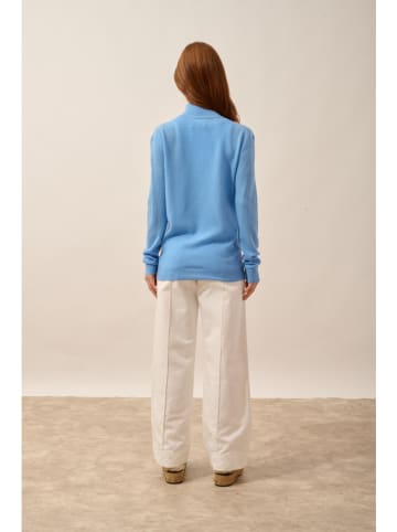 Just Cashmere Kasjmieren vest "Ayr" lichtblauw