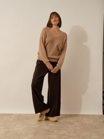 Just Cashmere Kaszmirowy sweter "Birse" w kolorze beżowym