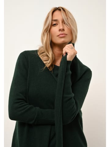 Just Cashmere Kaszmirowy kardigan "Brooke" w kolorze ciemnozielonym