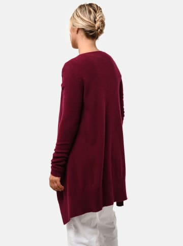 Just Cashmere Kasjmieren vest "Brooke" in Bordeuax