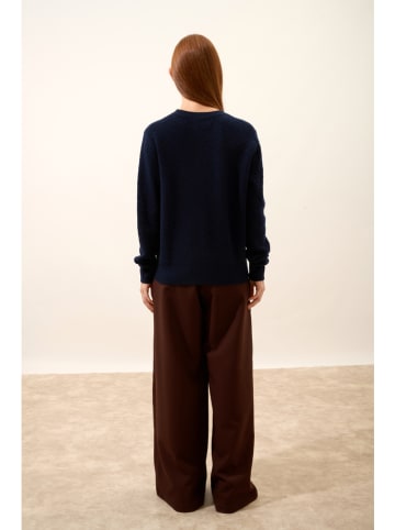 Just Cashmere Kaszmirowy sweter "Cetan" w kolorze granatowym