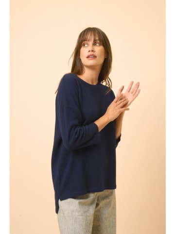 Just Cashmere Kaszmirowy sweter "Clatt" w kolorze granatowym