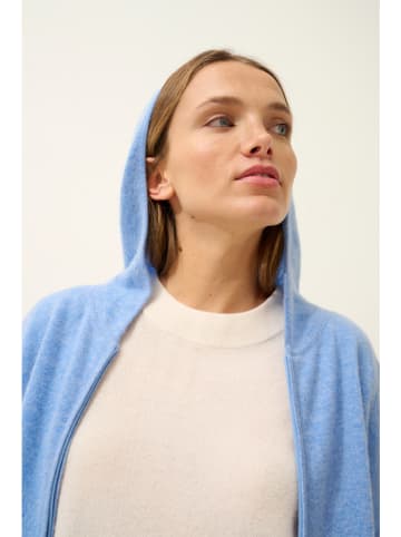 Just Cashmere Kaszmirowy kardigan "Debbie" w kolorze błękitnym