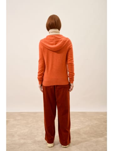 Just Cashmere Kaszmirowy kardigan "Debbie" w kolorze pomarańczowym