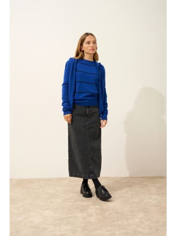 Just Cashmere Kaszmirowy kardigan "Debbie" w kolorze niebieskim