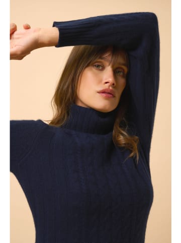 Just Cashmere Kaszmirowa sukienka "Dolkar" w kolorze granatowym