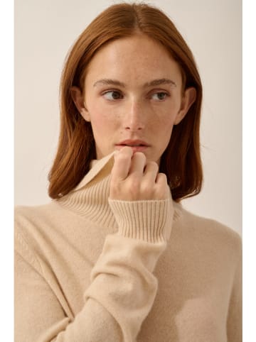 Just Cashmere Kaszmirowy golf "Dundee" w kolorze beżowym