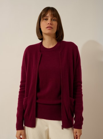 Just Cashmere Kaschmir-Cardigan "Ervie" in Bordeaux