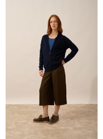 Just Cashmere Kasjmieren vest "Ervie" donkerblauw