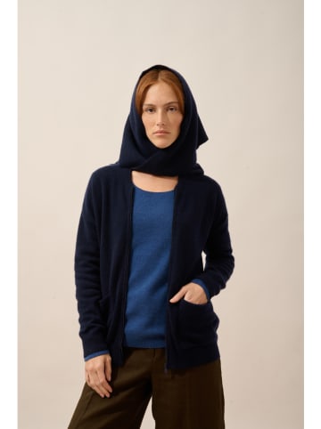 Just Cashmere Kasjmieren vest "Ervie" donkerblauw