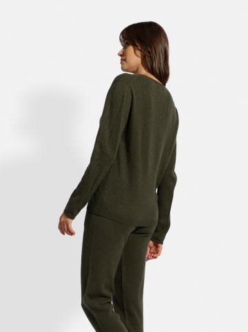 Just Cashmere Kasjmieren trui "Fiona" kaki