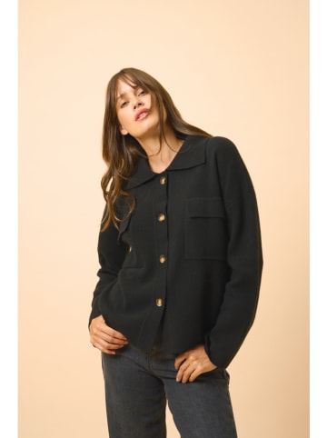 Just Cashmere Kaszmirowy kardigan "Hekla" w kolorze czarnym