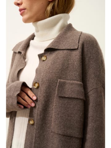 Just Cashmere Kaschmir-Cardigan "Hekla" in Taupe