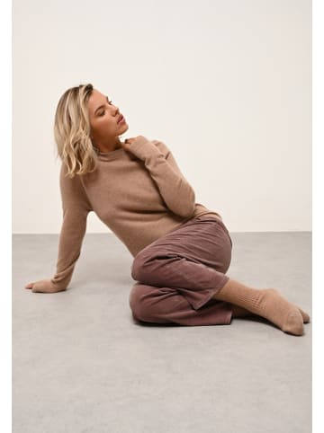 Just Cashmere Kaszmirowy sweter "Jane" w kolorze jasnobrązowym