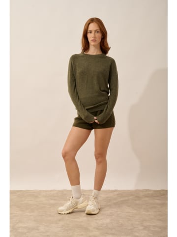Just Cashmere Kaszmirowy sweter "Jane" w kolorze khaki